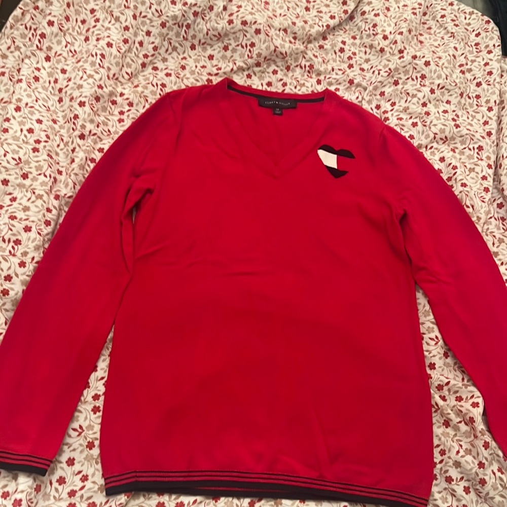 Red stretchy sweater , size S